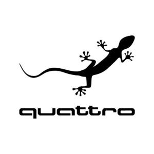 Sticker Audi - Quattro + Gecko